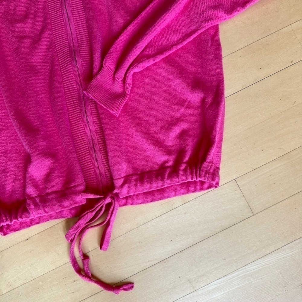 Elliott Lauren Pink zip up hooded sweater, XS.  CB2002 - Picture 5 of 6